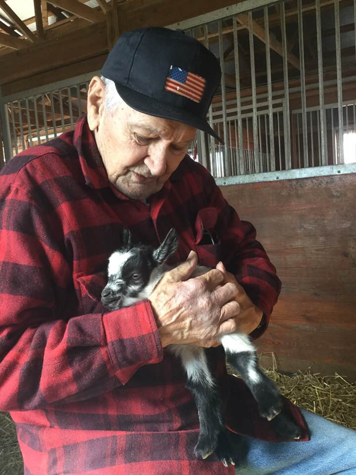 My Dad - he loved my goats!